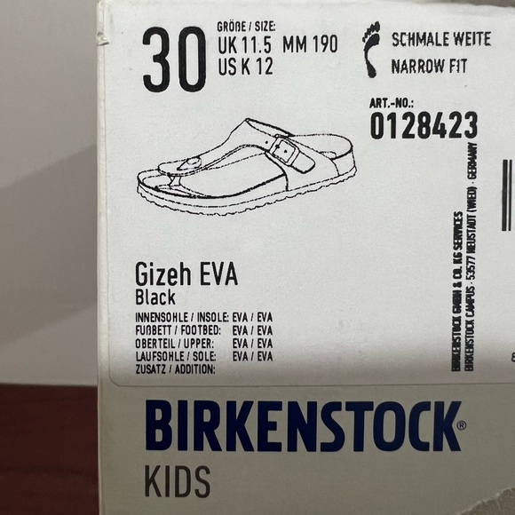 Birkenstock, Gizeh Eva, Kids Sandals, Black - Picture 2 of 8